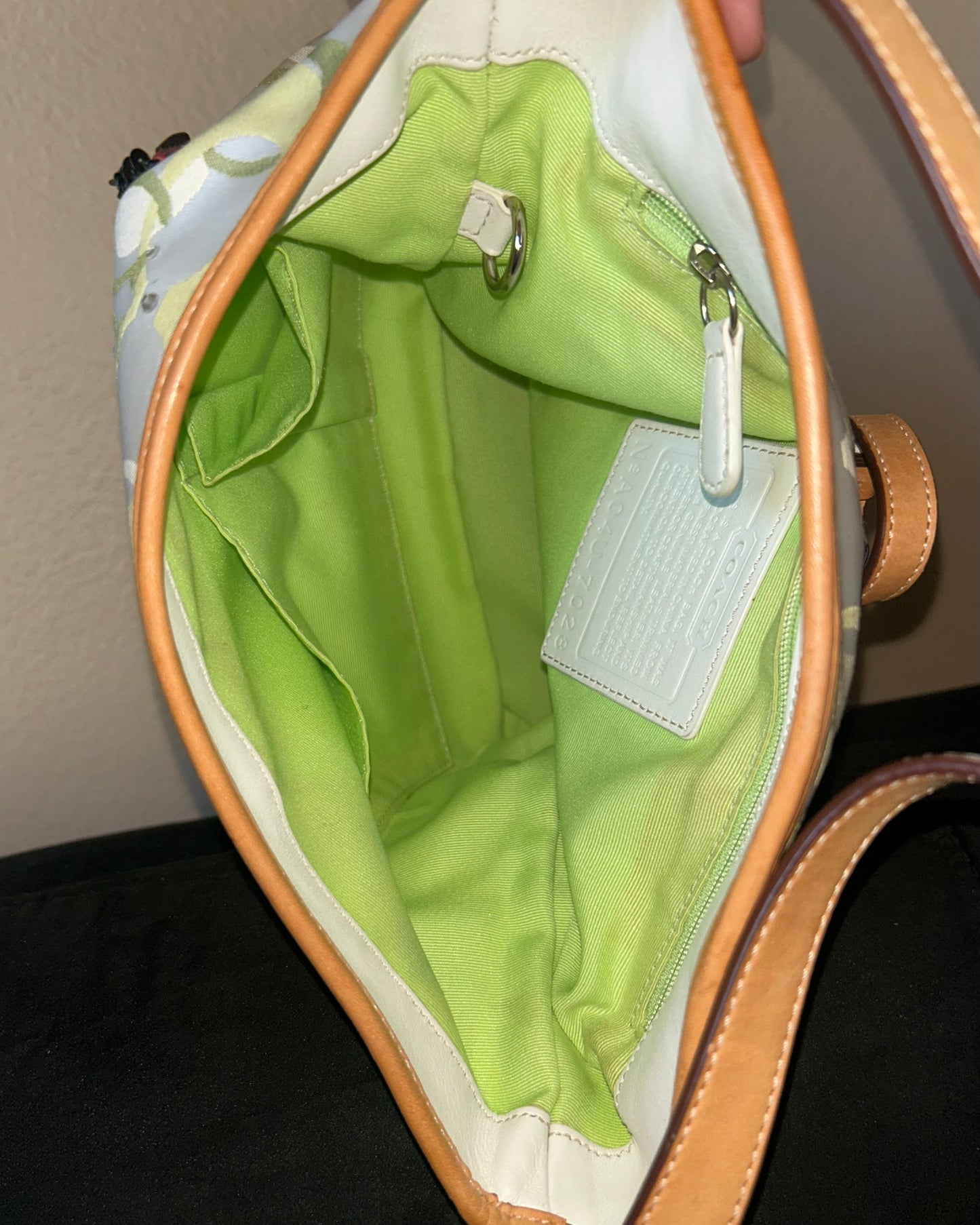 Custom Vintage Coach Ladybug Hampton Monogram Clip Hobo Shoulder Bag