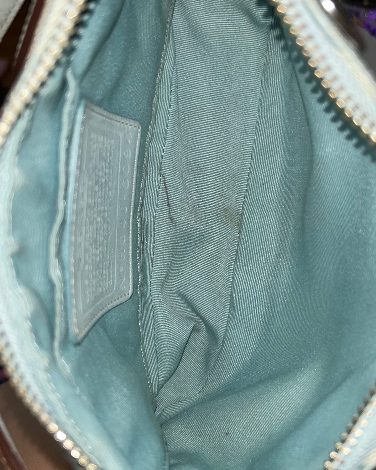 Vintage Coach Demi Hampton Monogram Shoulder Bag