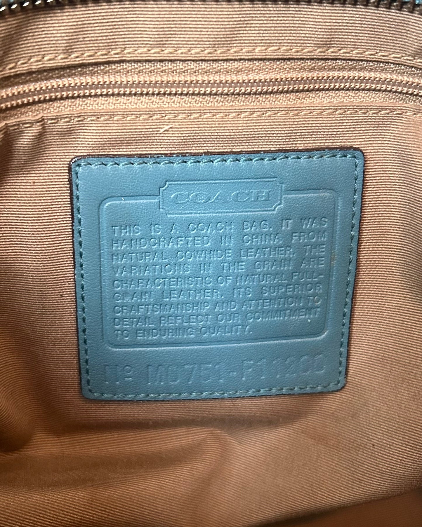 Vintage Coach Hampton Large Leather Shoulder Bag