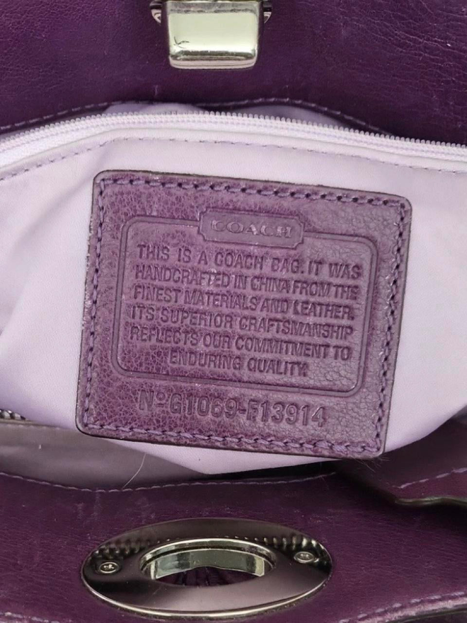 Coach Garrett Pleated Turnlock Leather Shoulder Bag