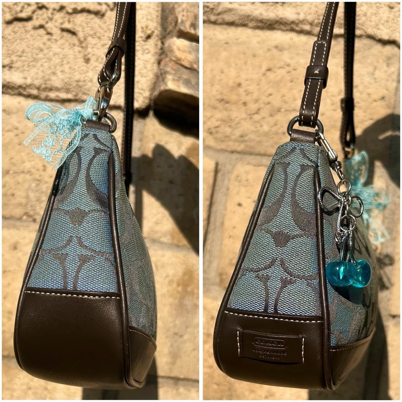Vintage Coach Demi Hampton Monogram Shoulder Bag
