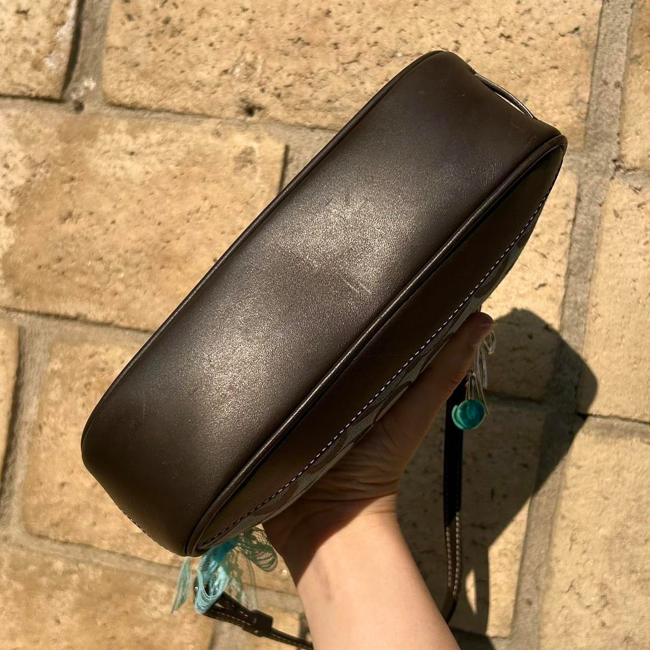 Vintage Coach Demi Hampton Monogram Shoulder Bag