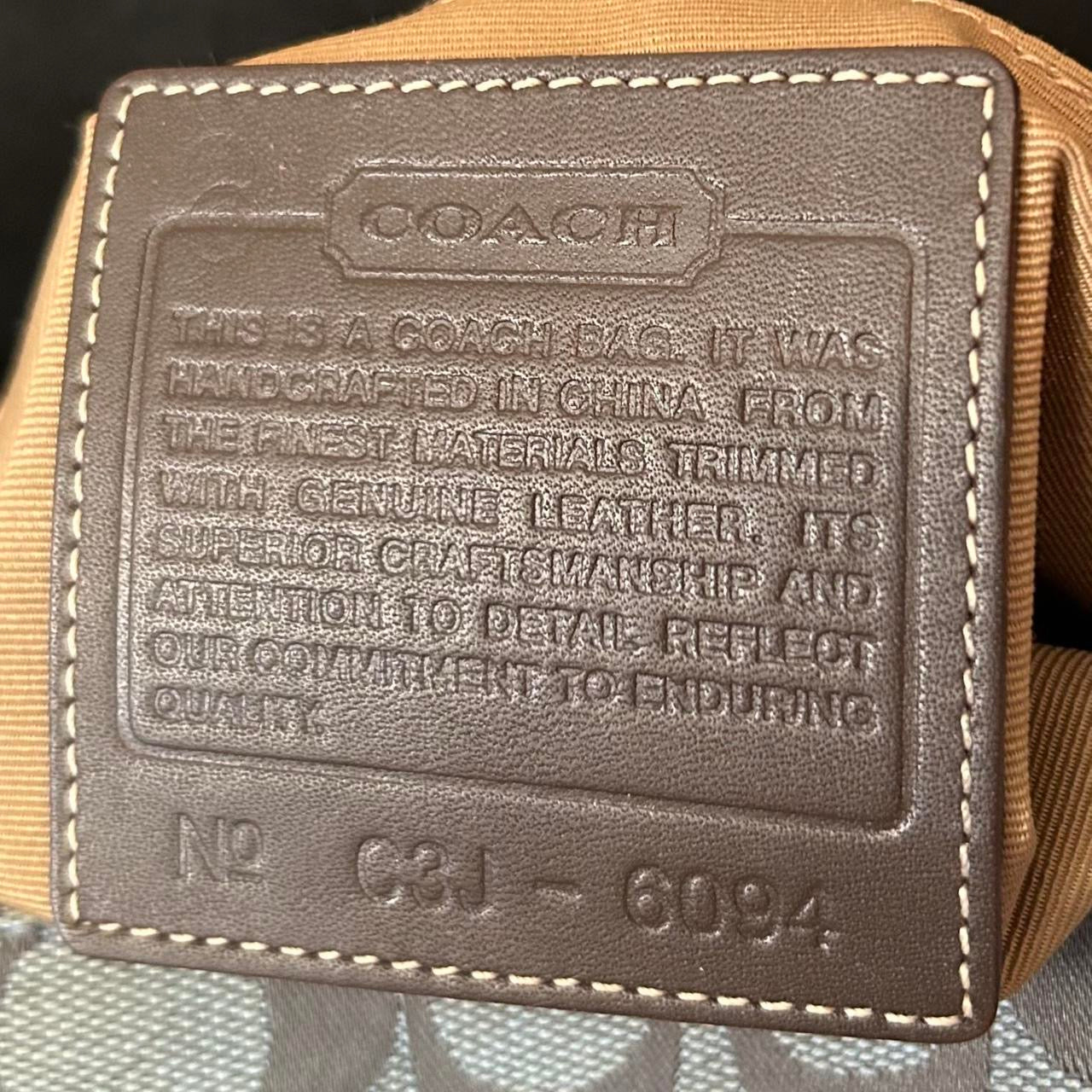 Vintage Coach Demi Hampton Monogram Shoulder Bag