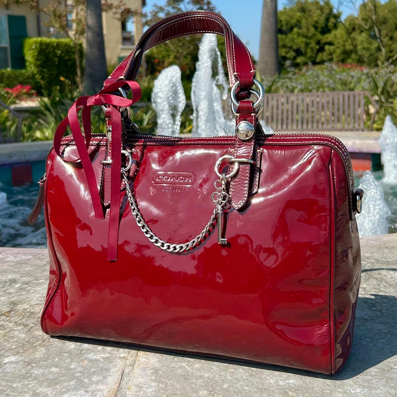 Coach Georgia Patent Leather Satchel Handbag