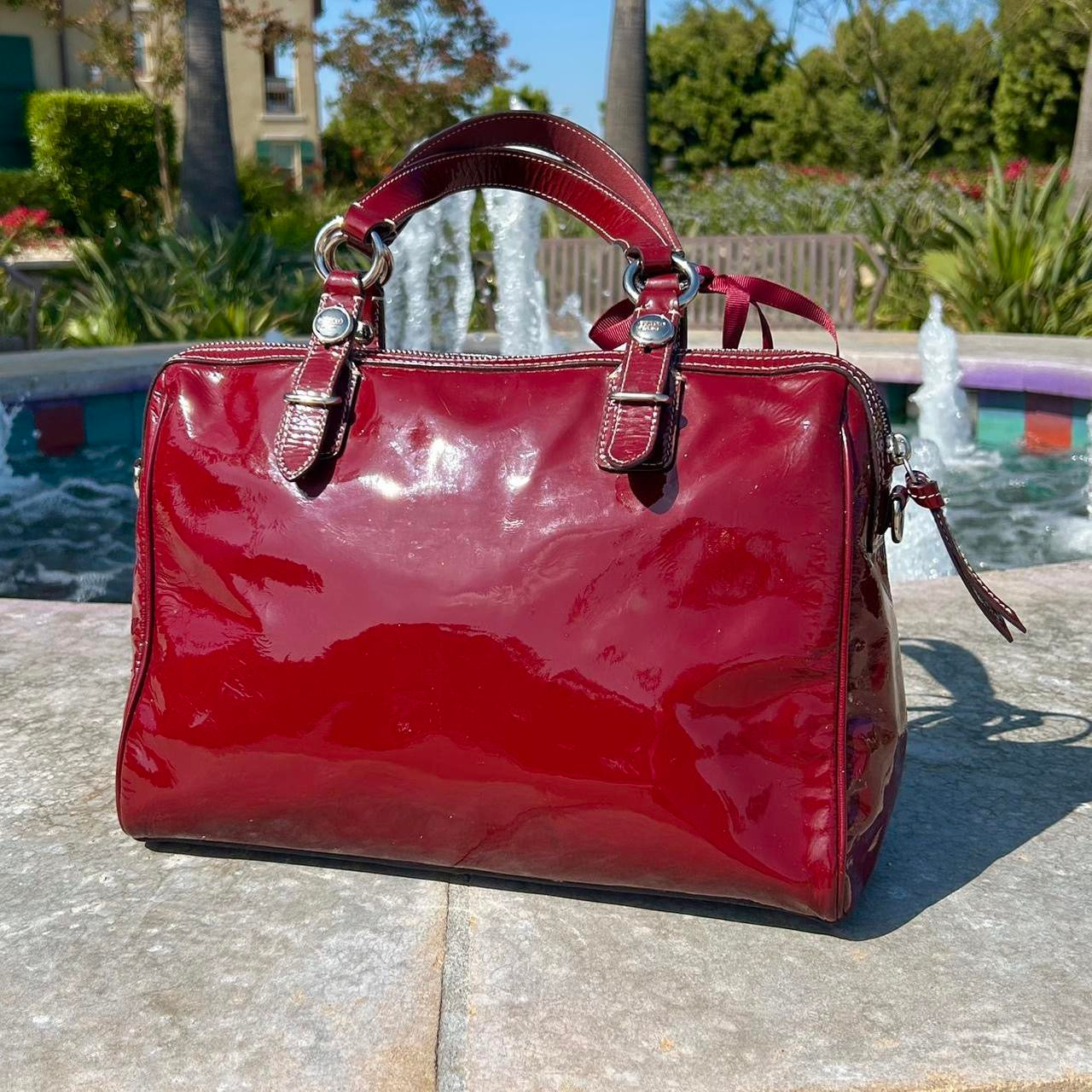 Coach Georgia Patent Leather Satchel Handbag