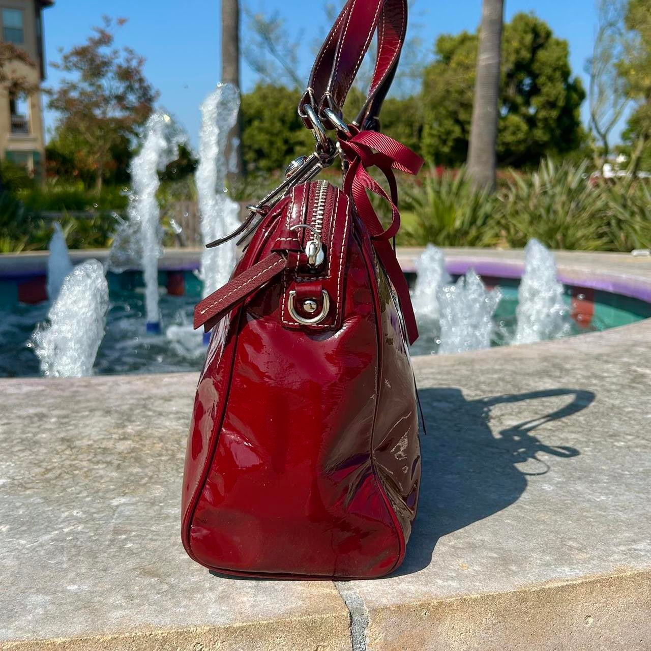 Coach Georgia Patent Leather Satchel Handbag