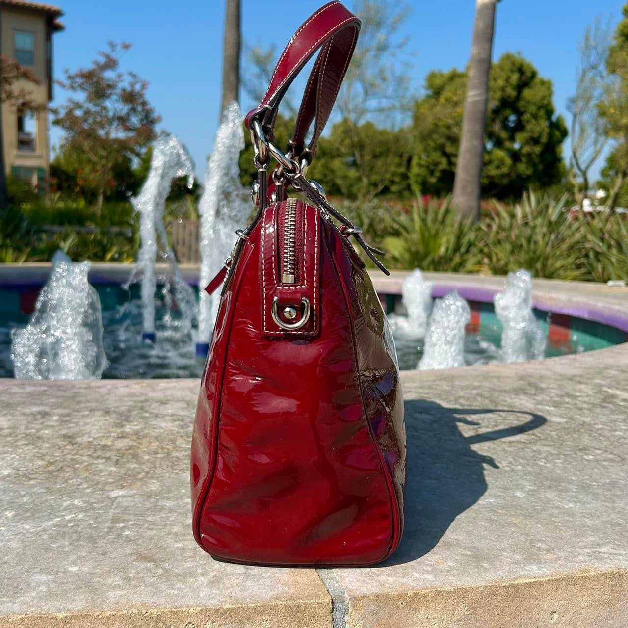 Coach Georgia Patent Leather Satchel Handbag