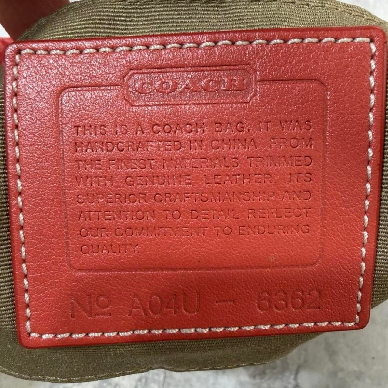 Vintage Coach Red Demi Hampton Monogram Buckle Shoulder Bag