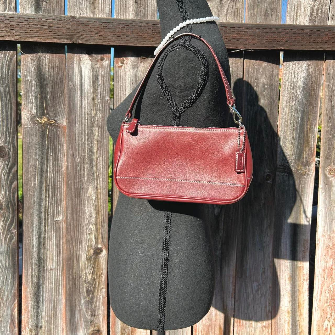 Vintage Coach Demi Hampton Leather Shoulder Bag