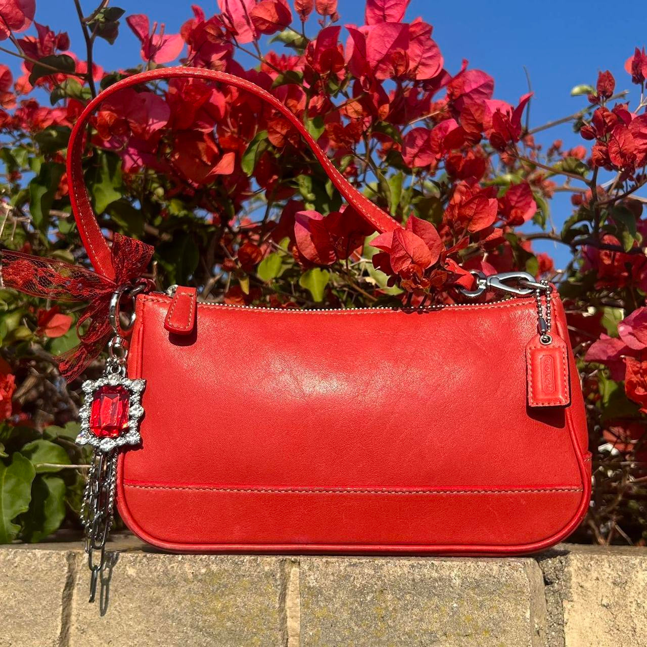 Vintage Coach Demi Hampton Leather Shoulder Bag