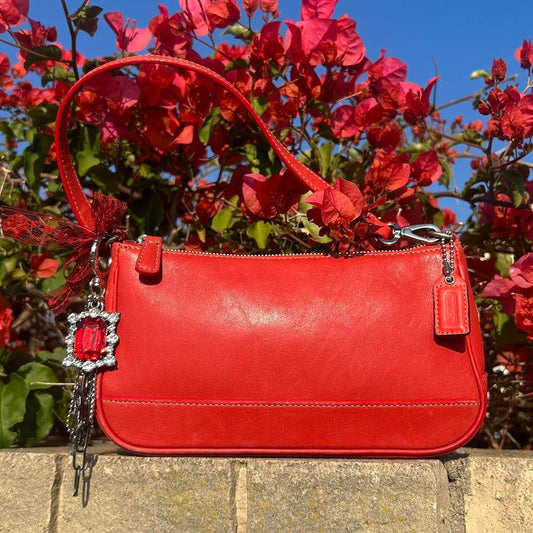 Vintage Coach Demi Hampton Leather Shoulder Bag