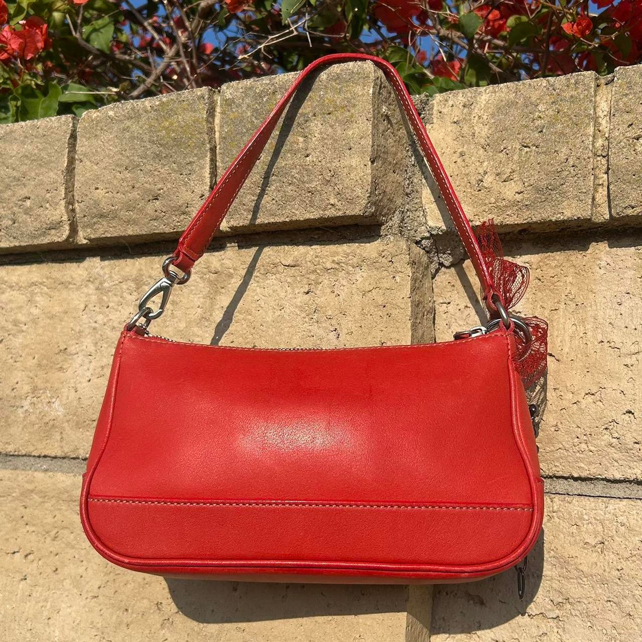 Vintage Coach Demi Hampton Leather Shoulder Bag