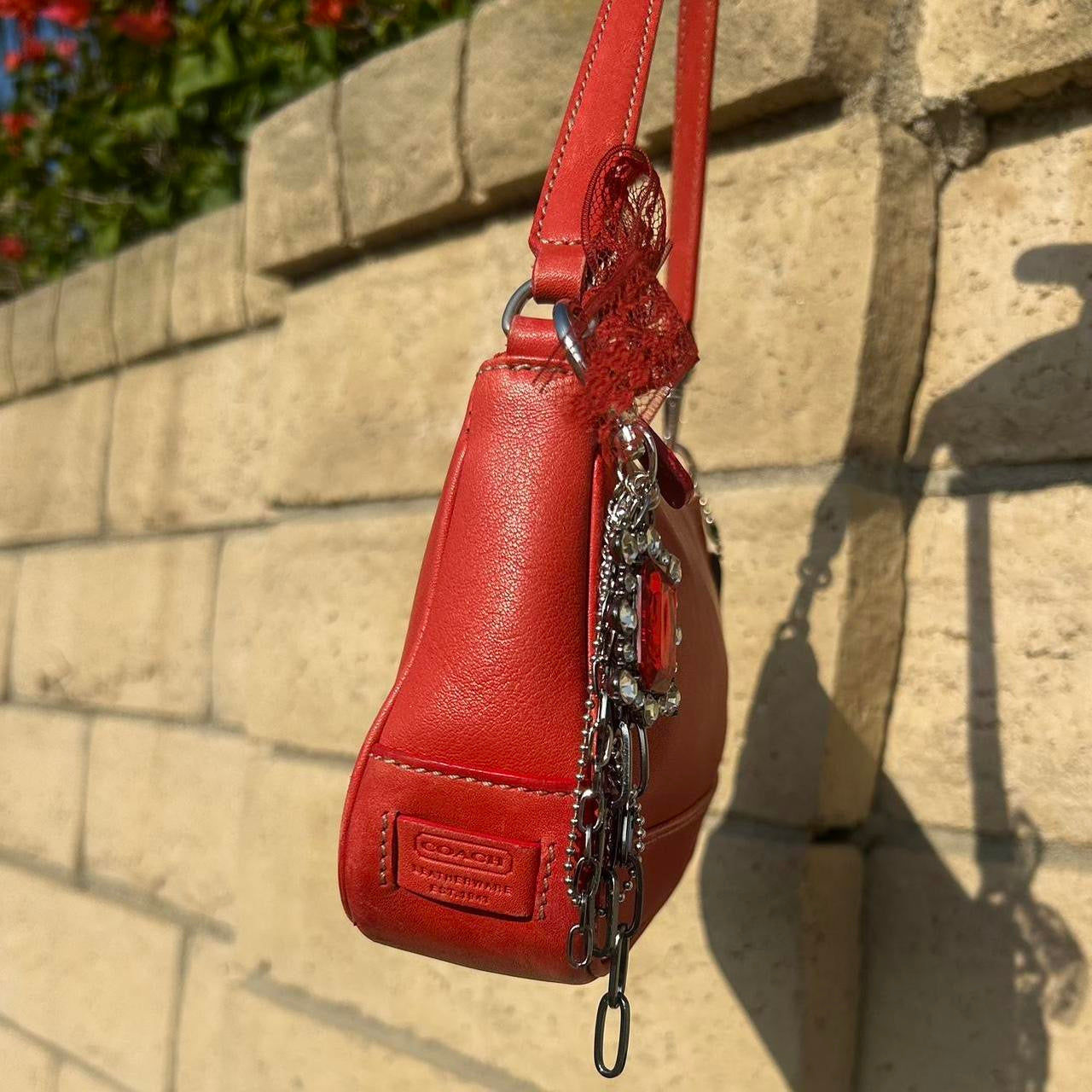 Vintage Coach Demi Hampton Leather Shoulder Bag