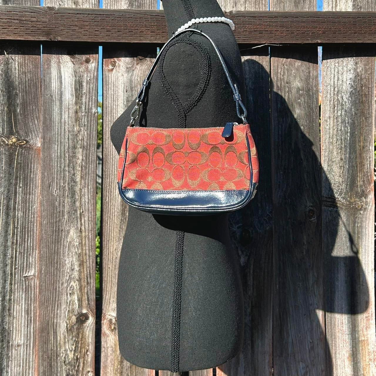 OOAK Vintage Coach Demi Hampton Custom Painted Shoulder Bag