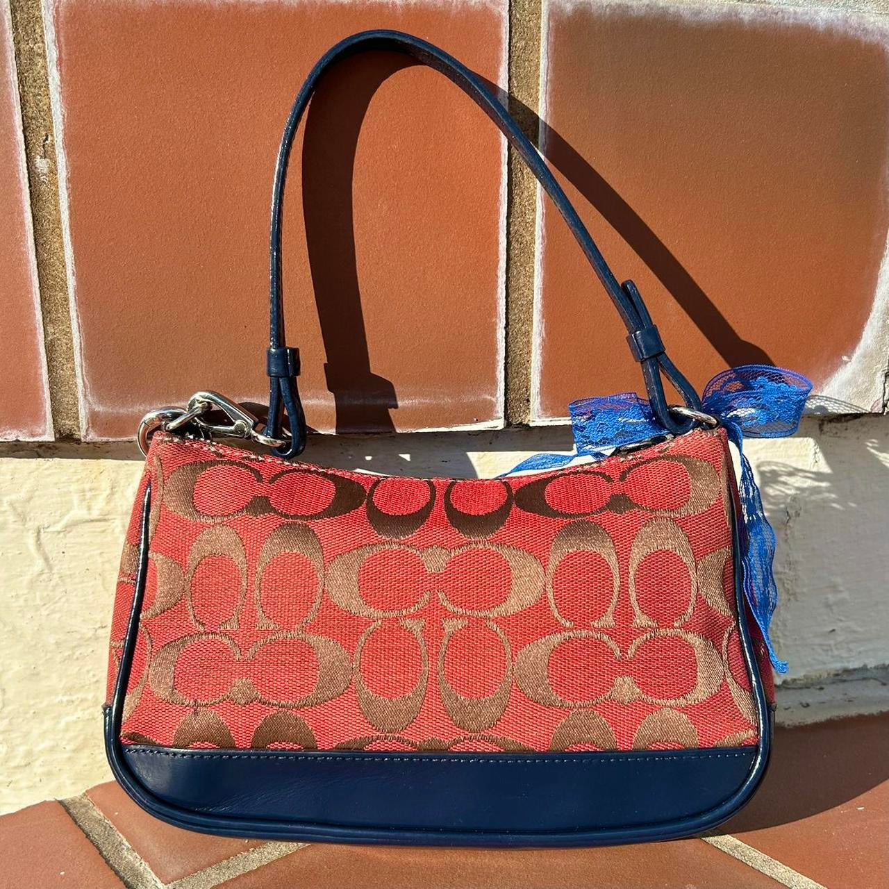 OOAK Vintage Coach Demi Hampton Custom Painted Shoulder Bag