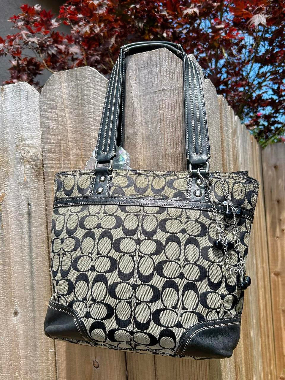 Coach Hampton Monogram Turnlock Tote Bag & Wallet