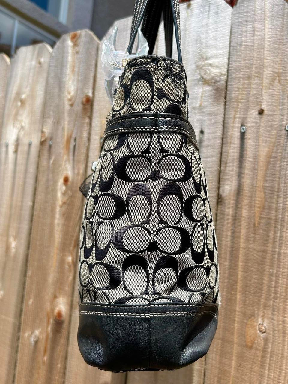 Coach Hampton Monogram Turnlock Tote Bag & Wallet