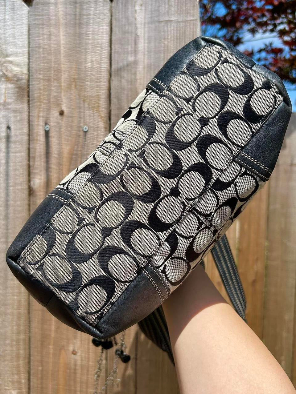 Coach Hampton Monogram Turnlock Tote Bag & Wallet