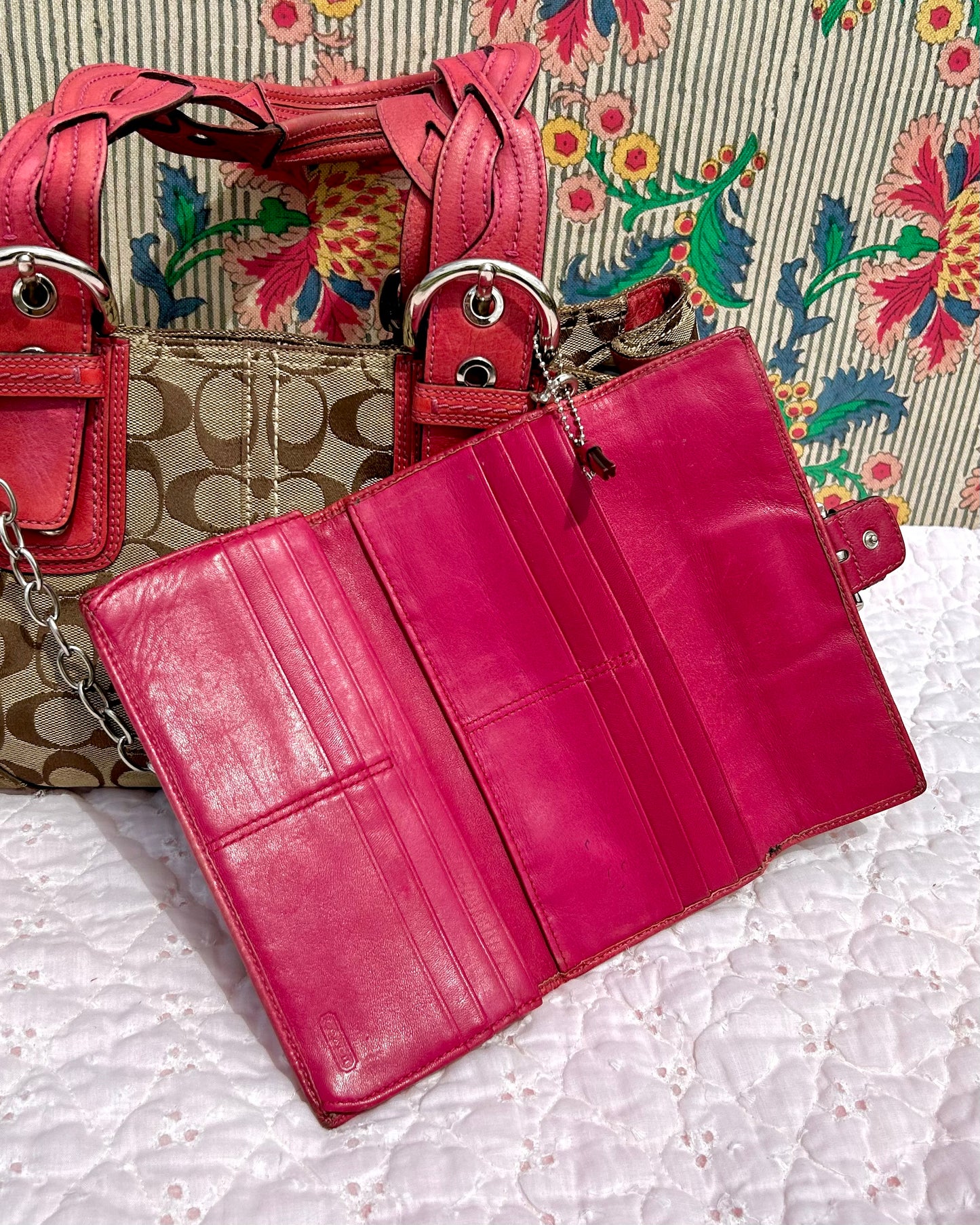 Coach Ashley Monogram Caryall Tote Bag & Wallet