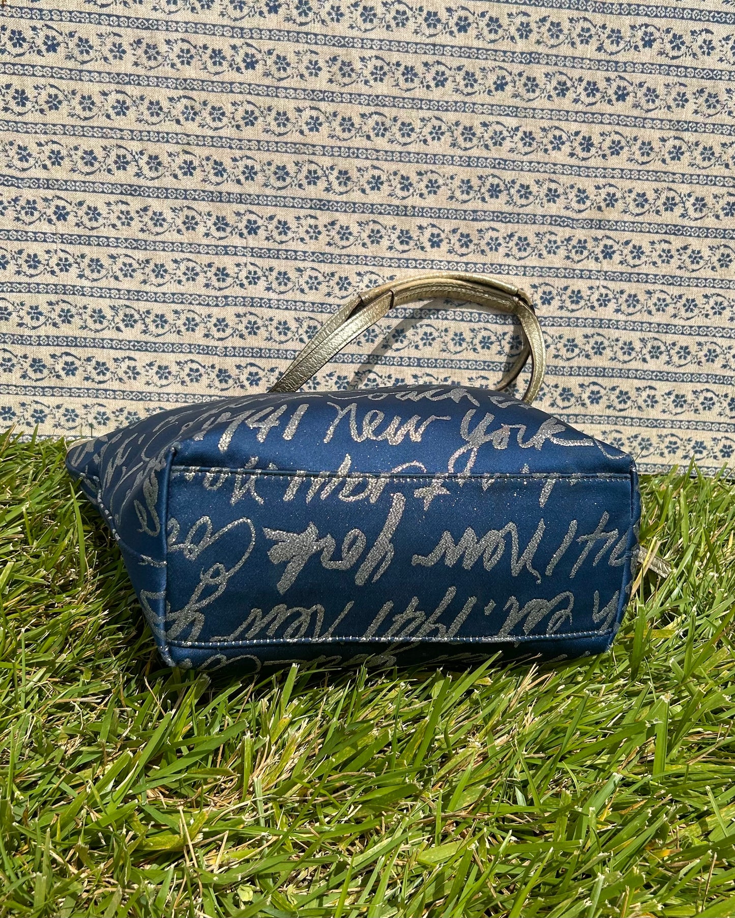 Coach Signature Script Lurex Tote Bag