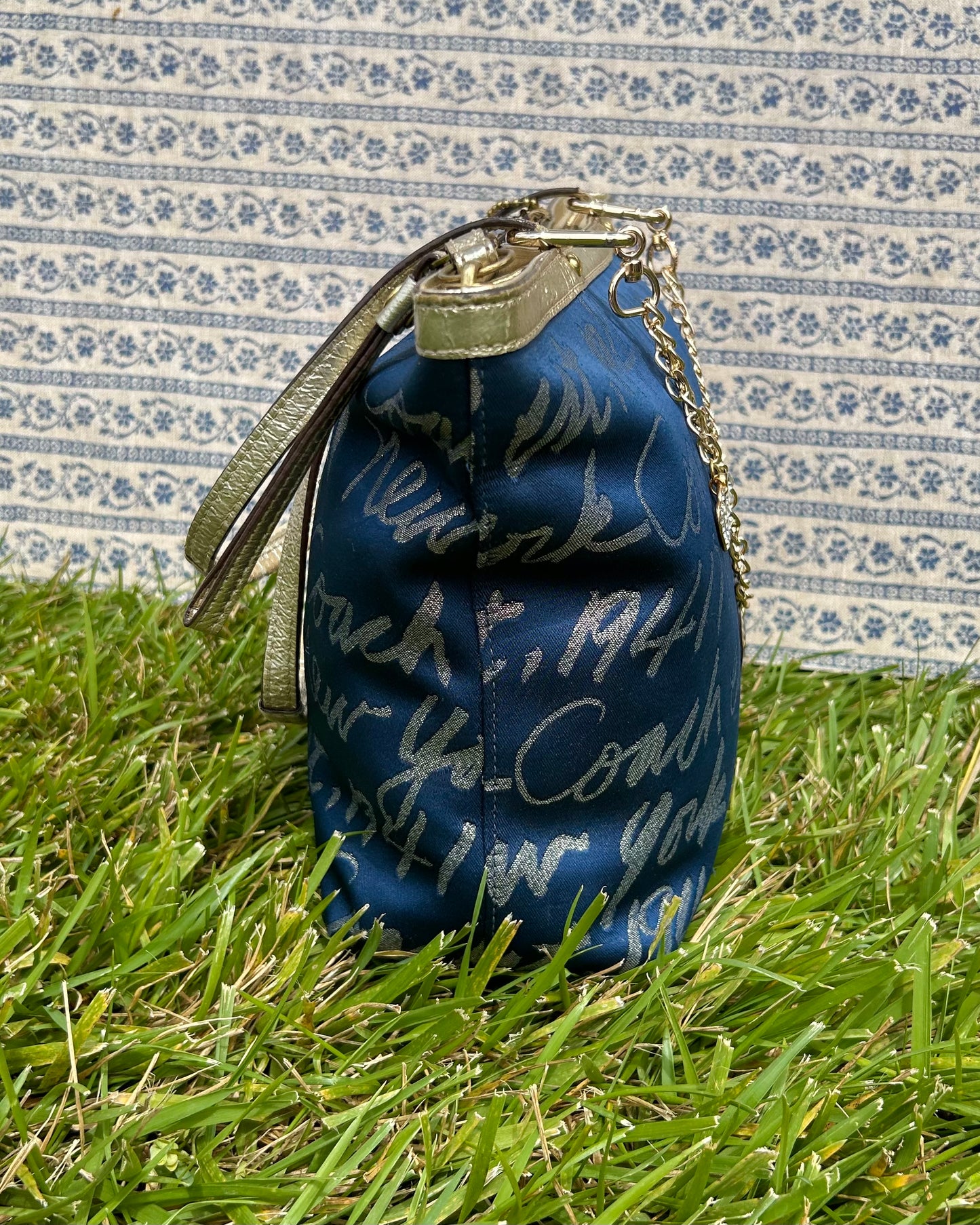 Coach Signature Script Lurex Tote Bag
