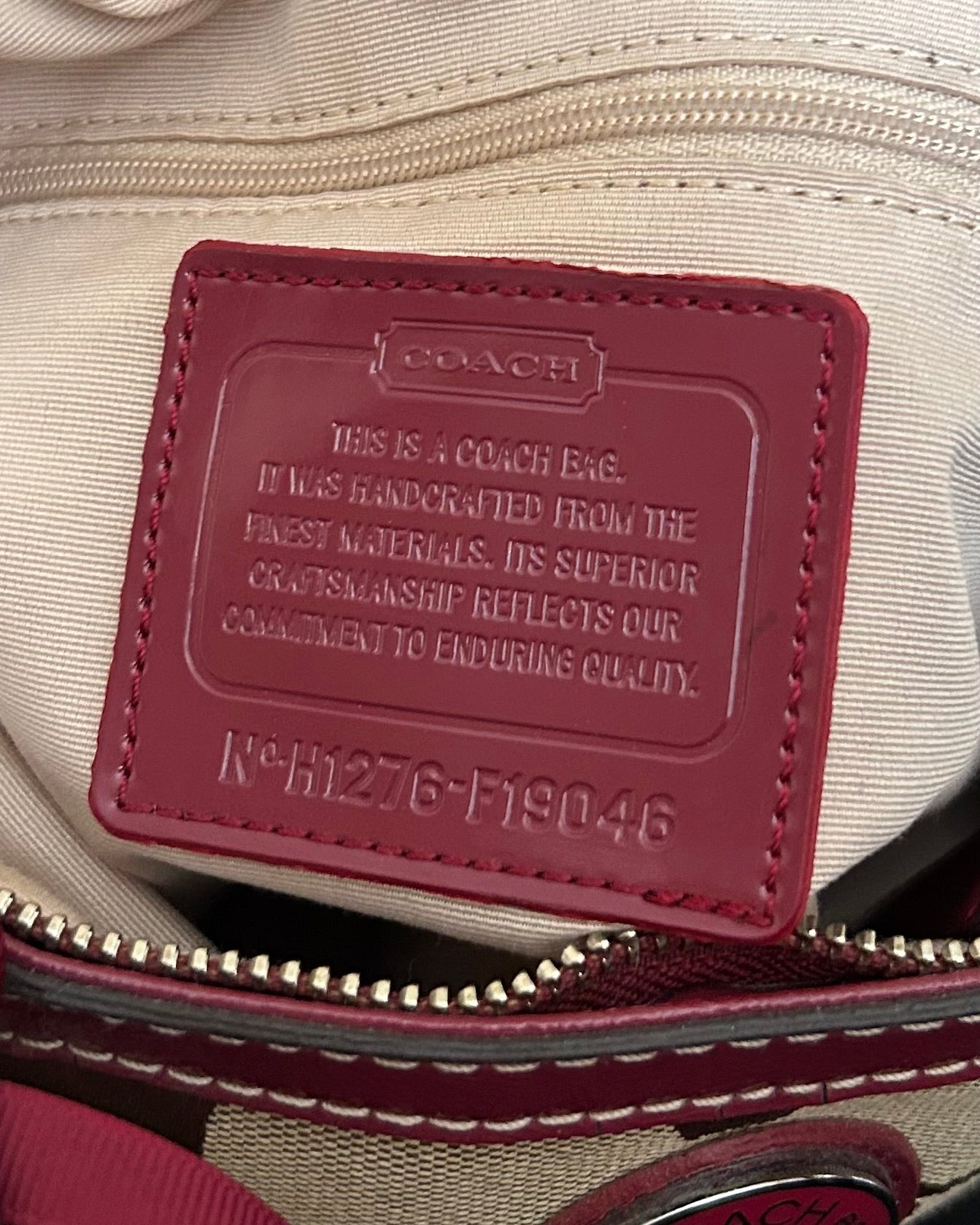 Coach Monogram Stripe Tote Bag & Wallet