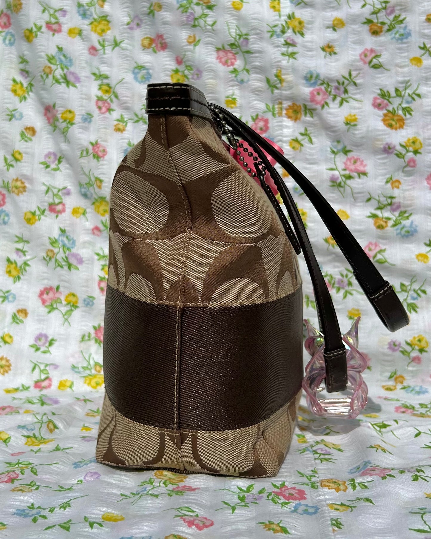 Coach Monogram Stripe Tote Bag