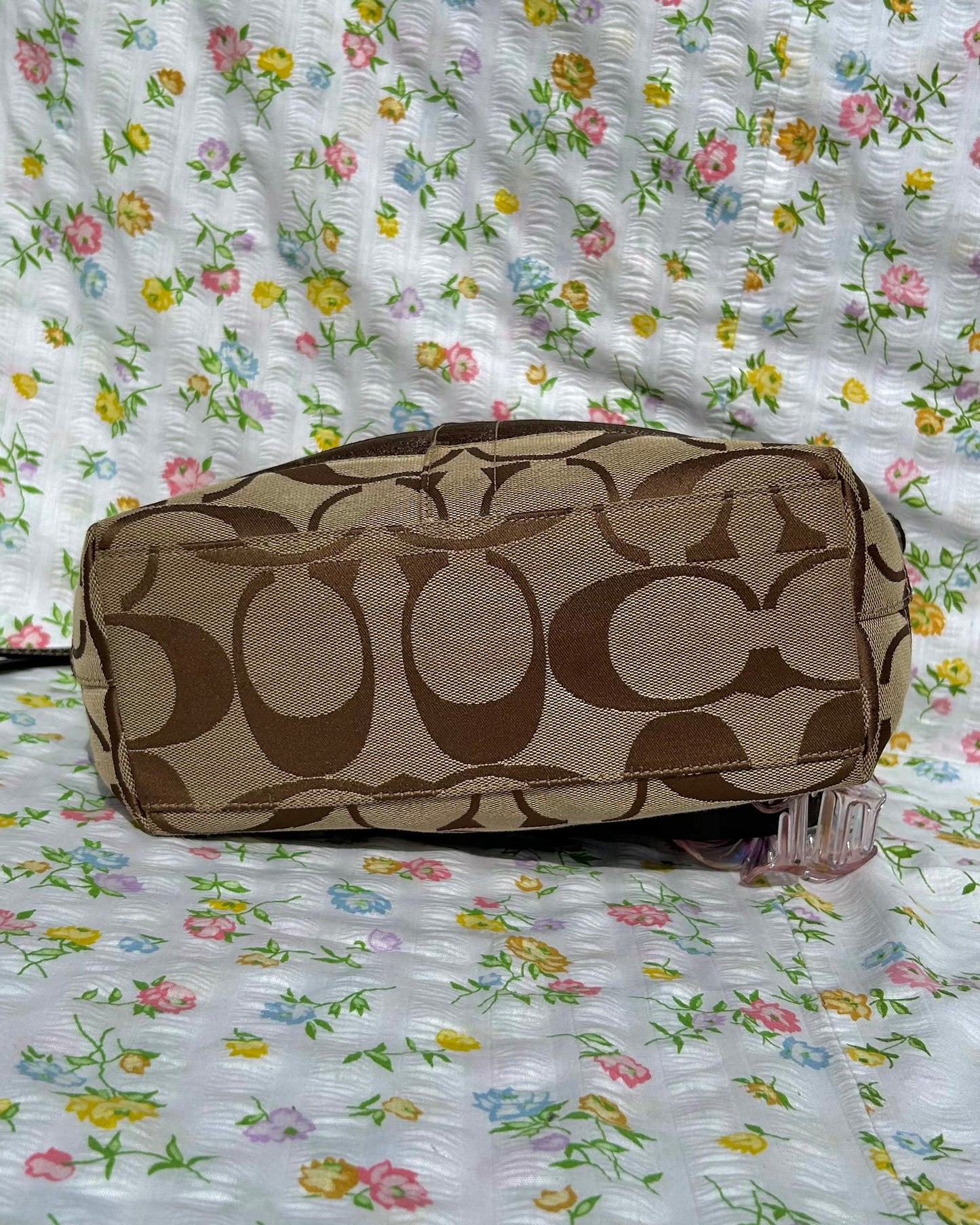 Coach Monogram Stripe Tote Bag