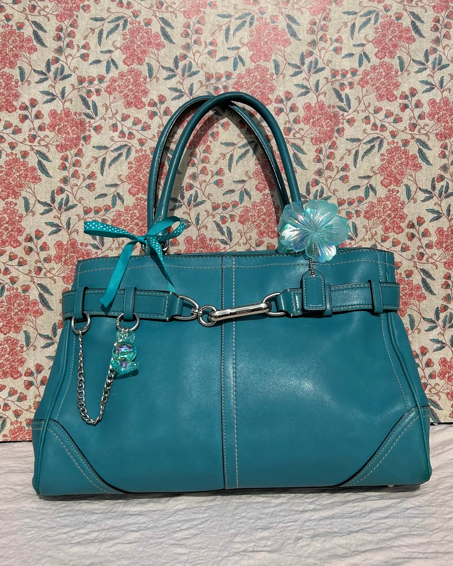 Vintage Coach Hampton Large Leather Shoulder Bag