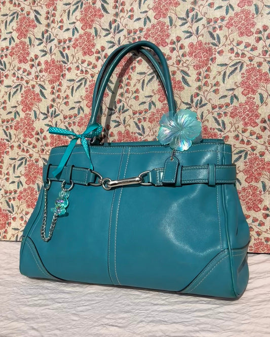 Vintage Coach Hampton Large Leather Shoulder Bag