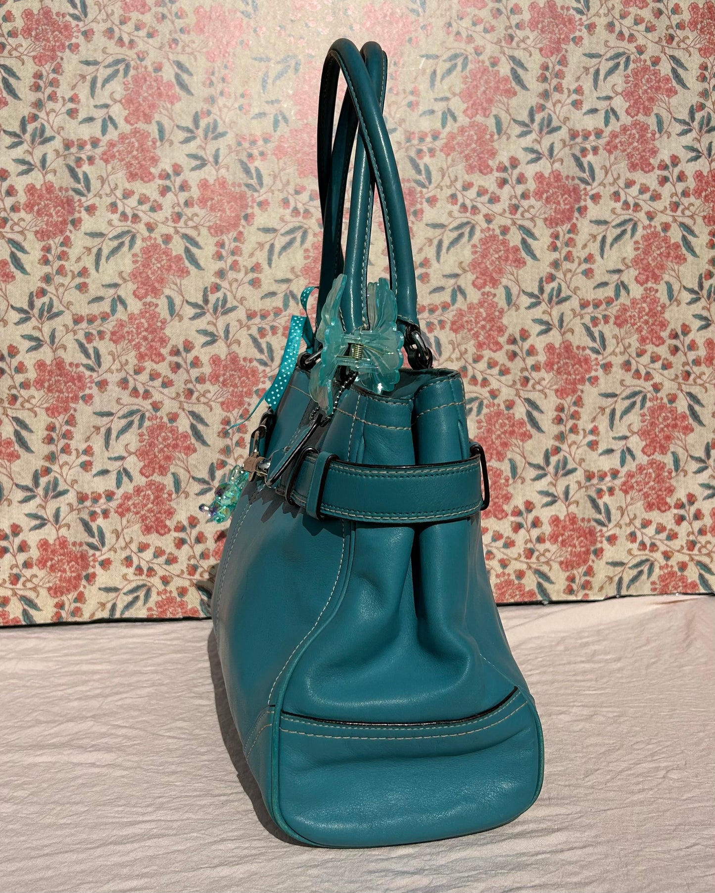Vintage Coach Hampton Large Leather Shoulder Bag