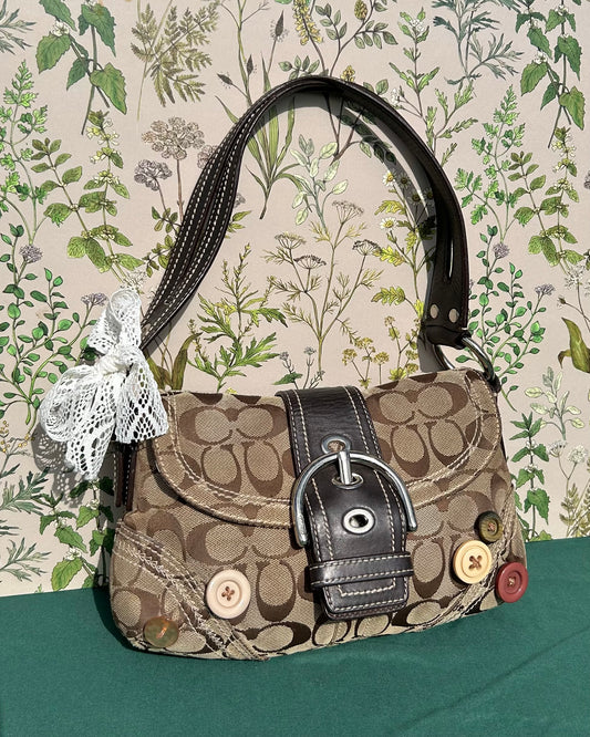Custom Coach Soho Buckle Flap Button Shoulder Bag