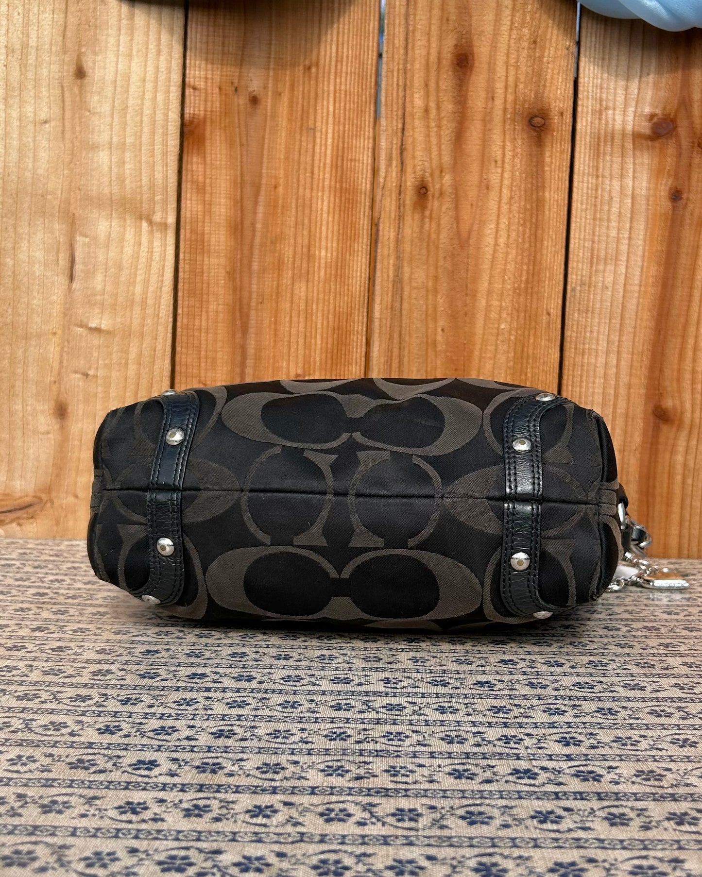 Coach Carly Monogram Small Hobo Shoulder Bag