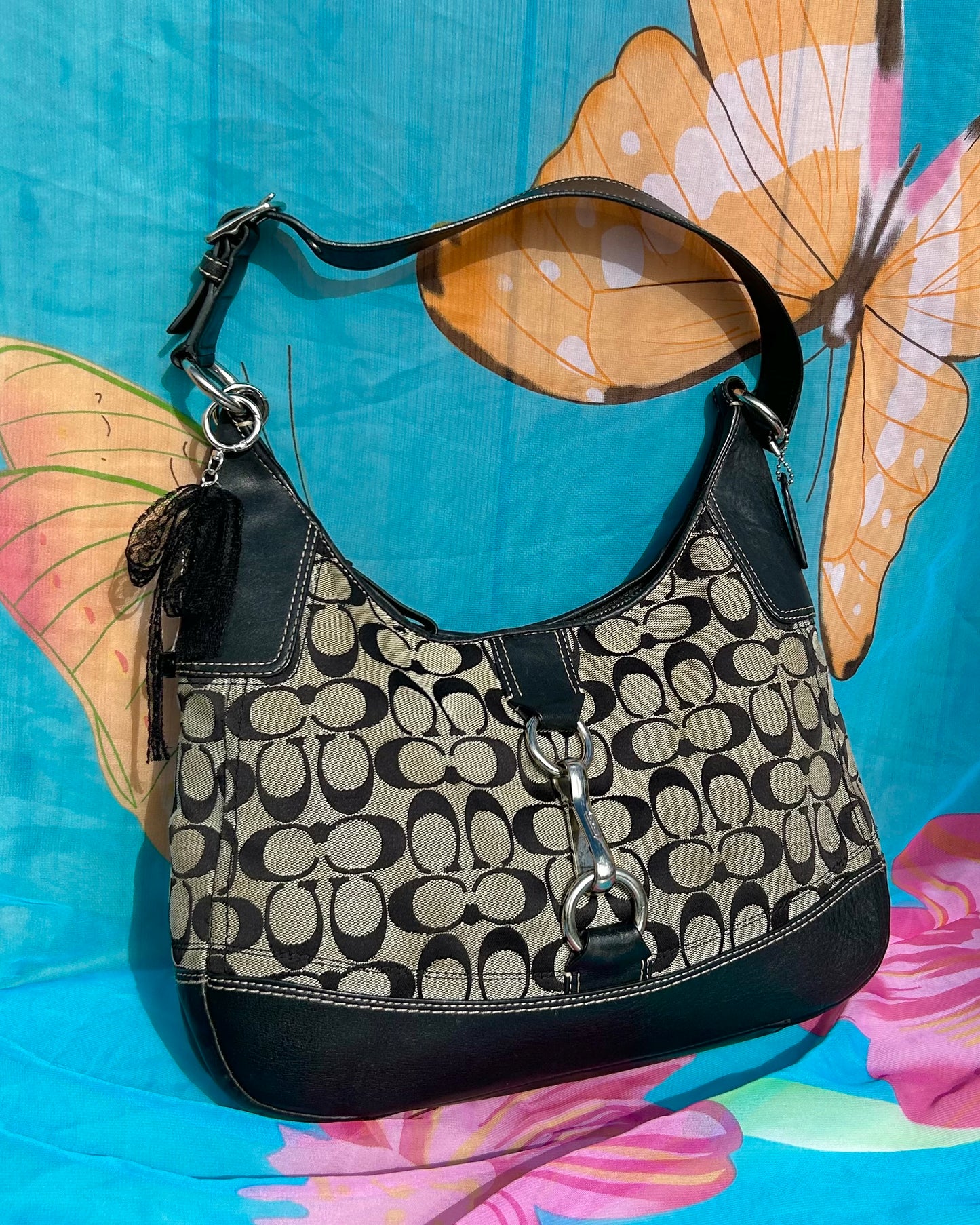 Coach Hamptons Monogram Hobo Bag