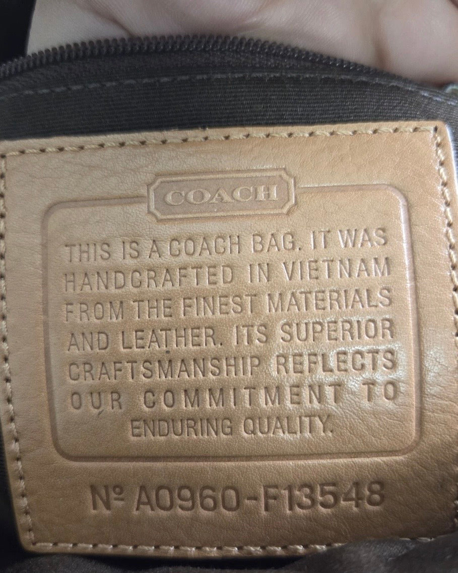 Coach Monogram Stripe Tote Bag