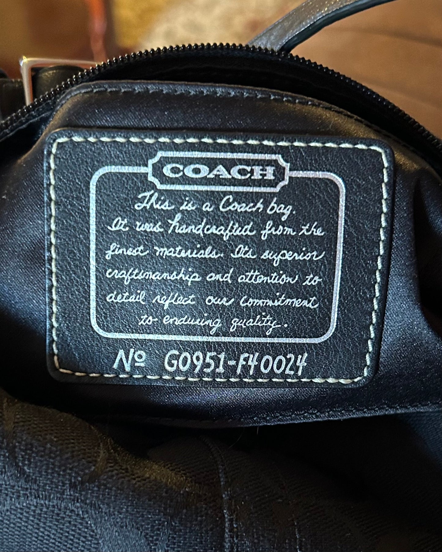 Vintage Coach Monogram Mini Hobo Stripe Small Handbag Purse