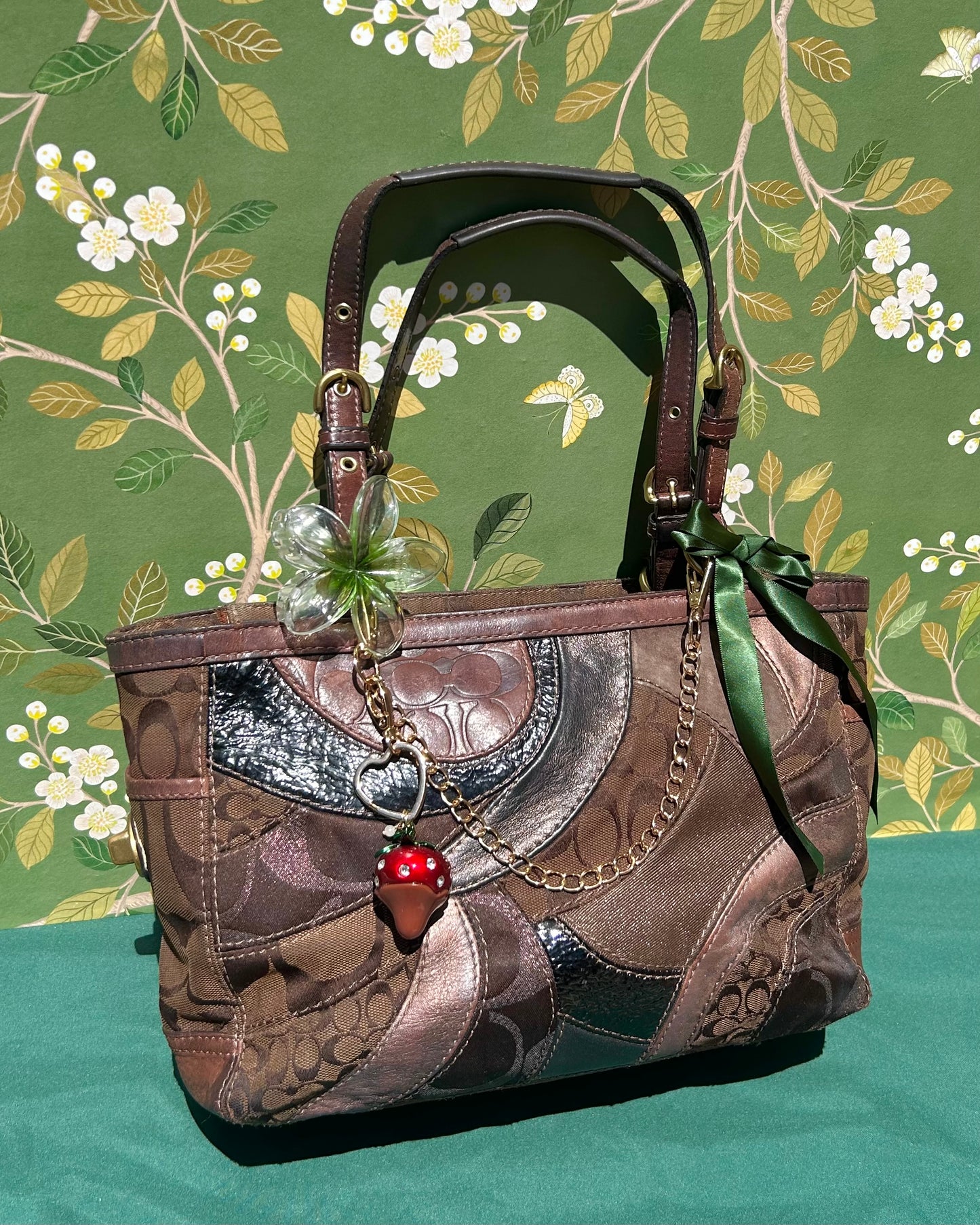 Vintage Coach Mosaic Patchwork Tote Bag