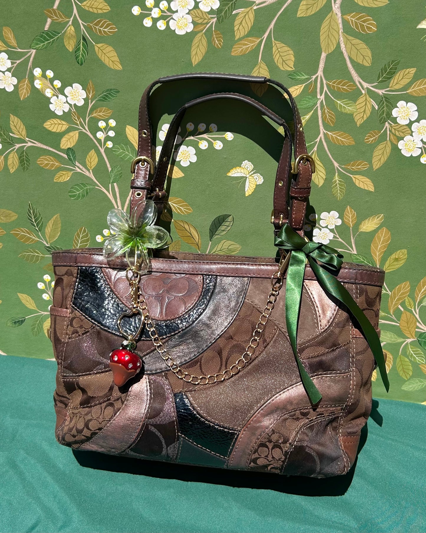 Vintage Coach Mosaic Patchwork Tote Bag