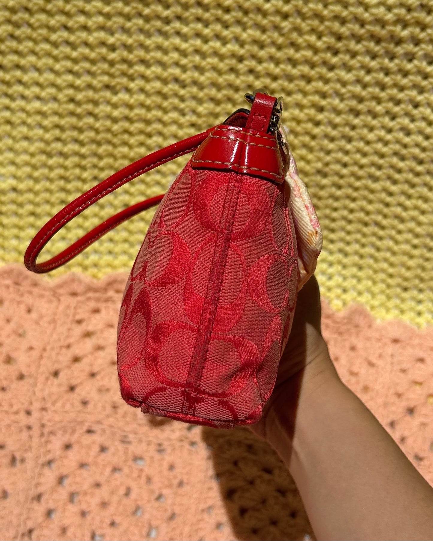 Vintage Coach Monogram Turnlock Pochette Mini Bag