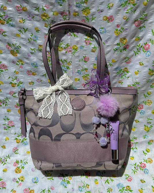Coach Monogram Stripe Tote Bag