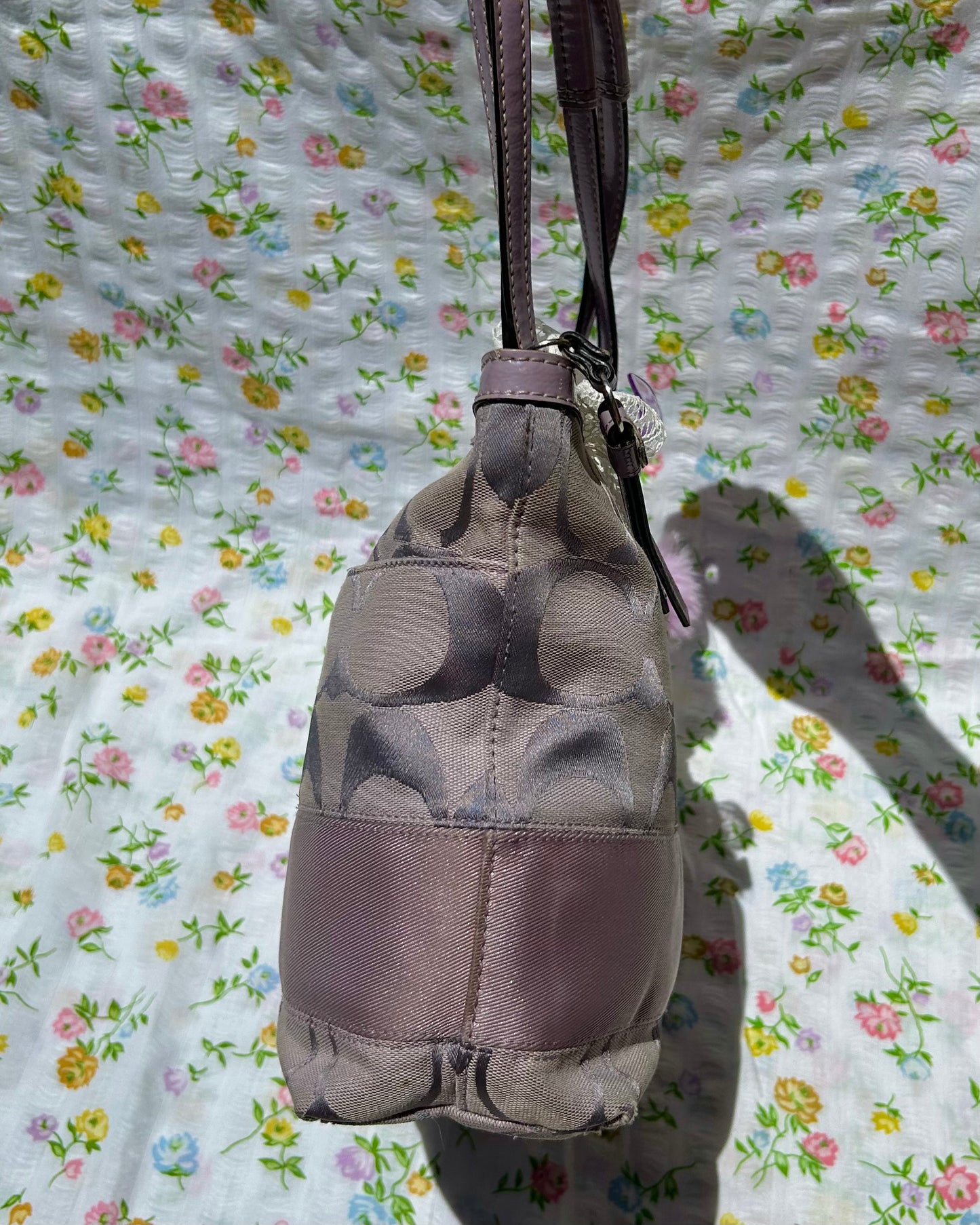 Coach Monogram Stripe Tote Bag