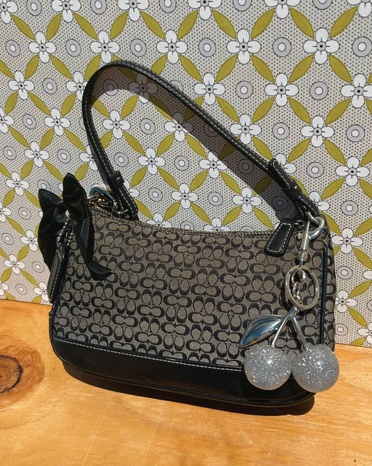 Vintage Coach Demi Hampton Monogram Shoulder Bag