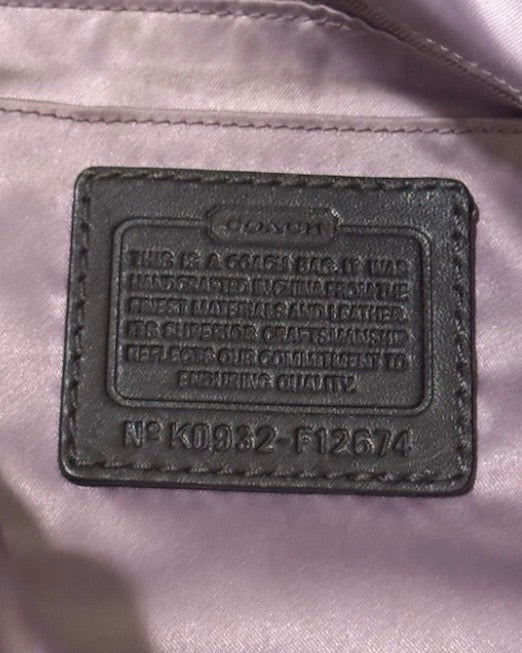 Vintage Coach Zoe Monogram Large Hobo Shoulder Bag
