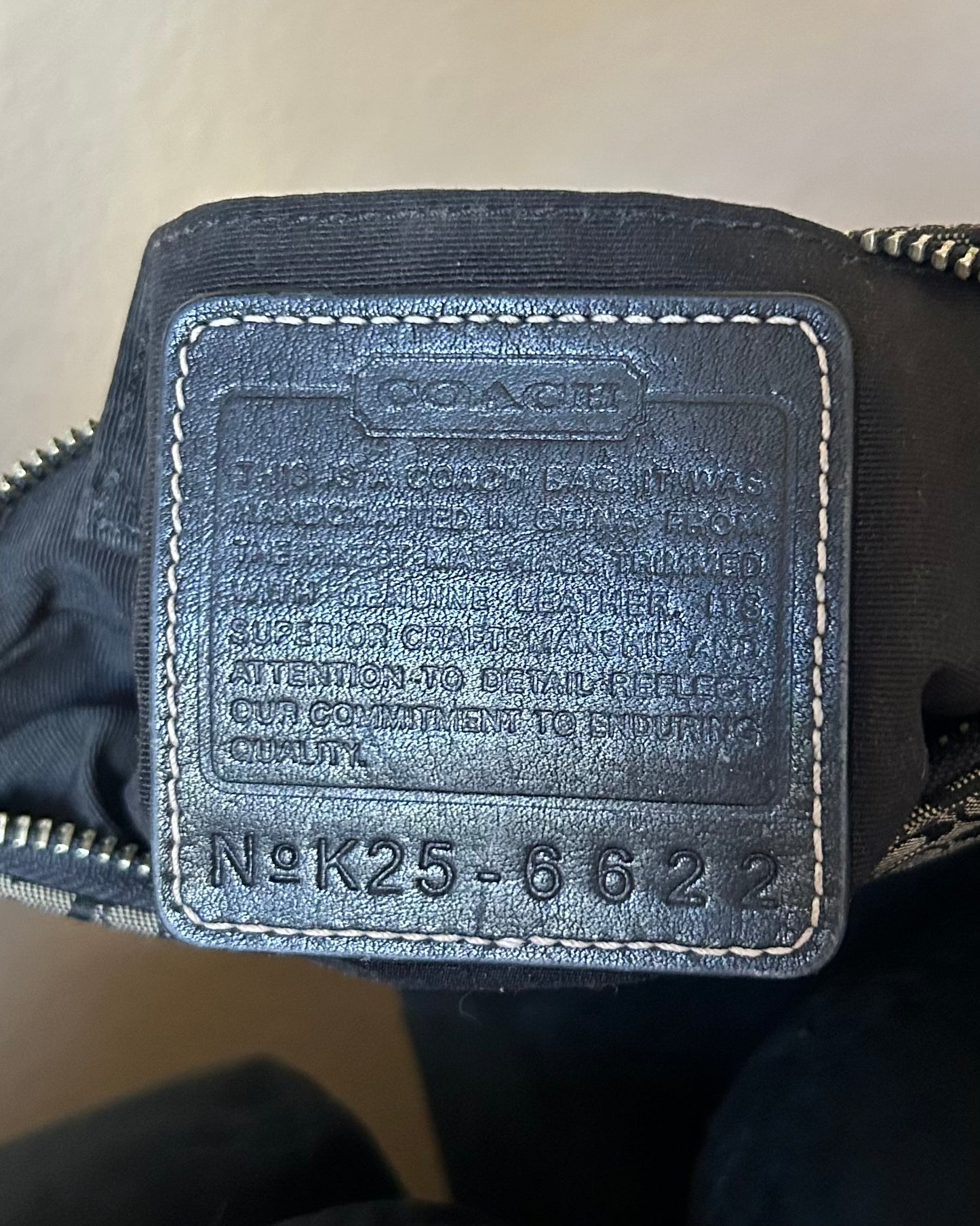 Vintage Coach Demi Hampton Monogram Shoulder Bag