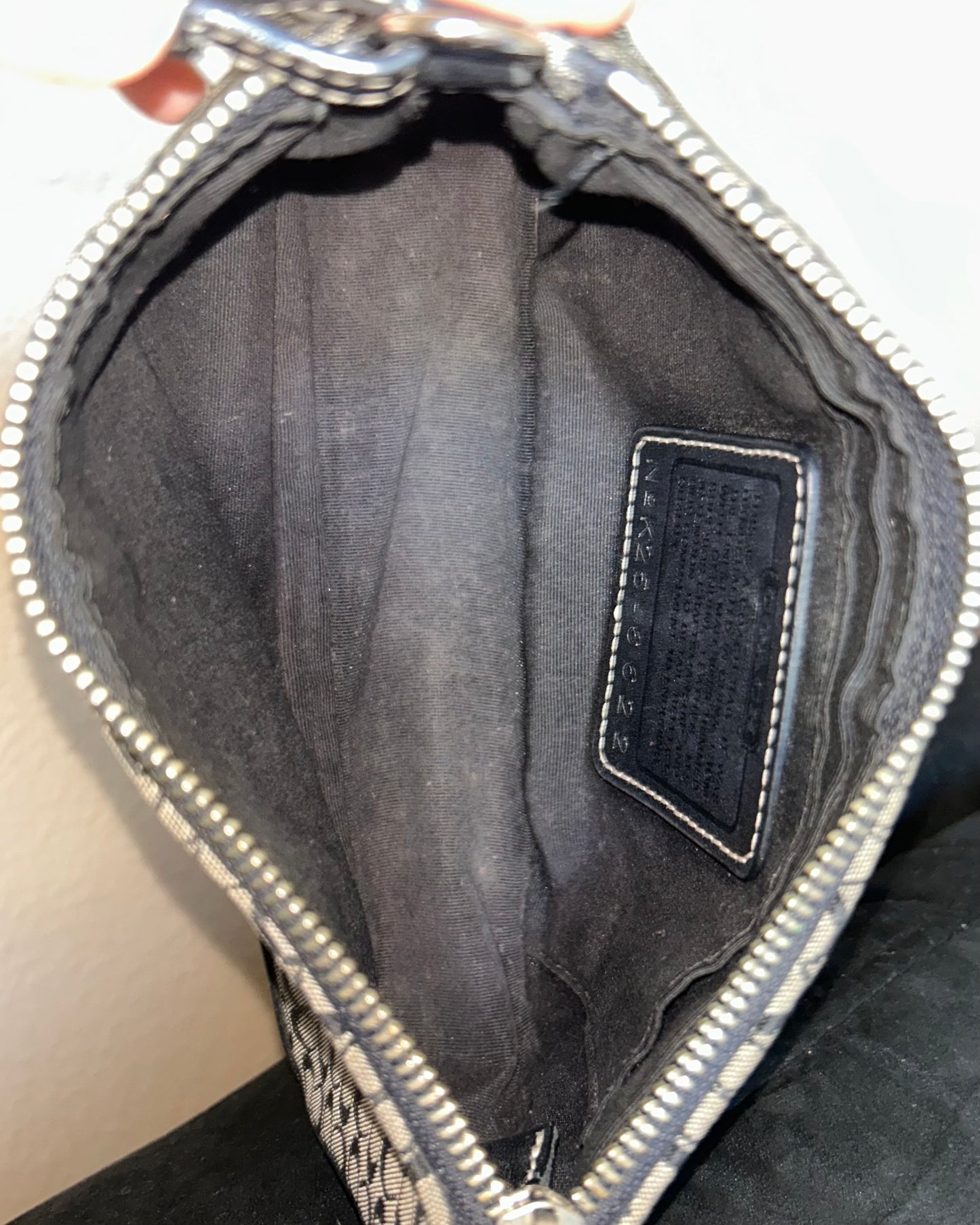 Vintage Coach Demi Hampton Monogram Shoulder Bag