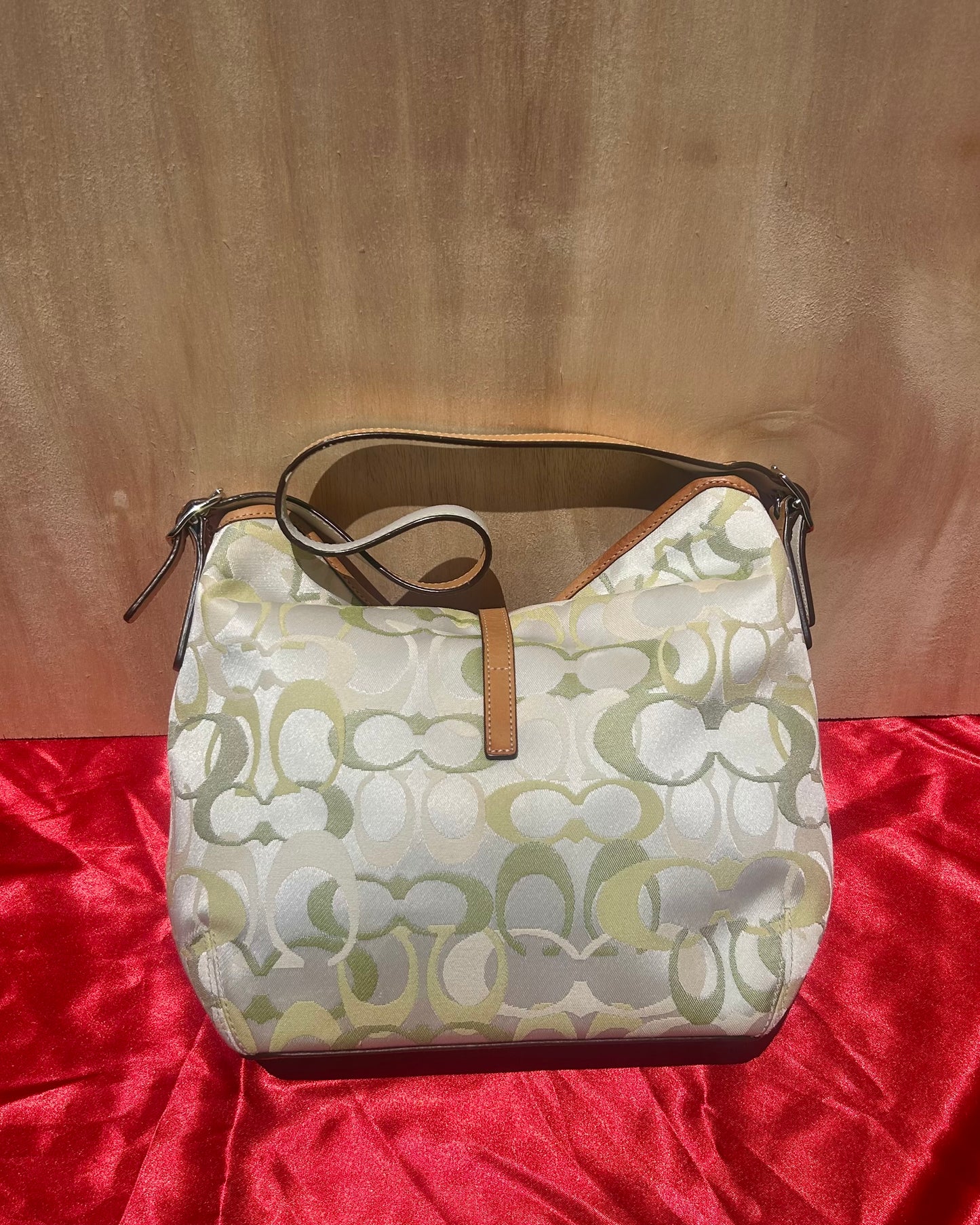 Custom Vintage Coach Ladybug Hampton Monogram Clip Hobo Shoulder Bag