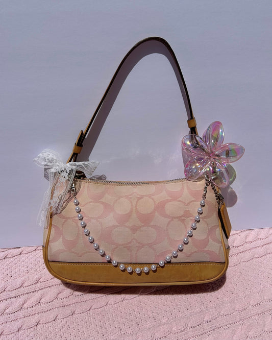 Vintage Coach Demi Hampton Monogram Shoulder Bag
