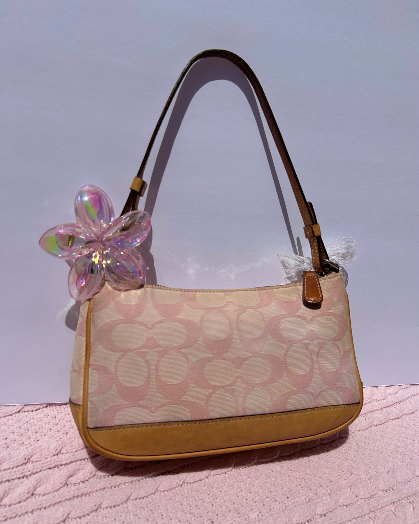 Vintage Coach Demi Hampton Monogram Shoulder Bag