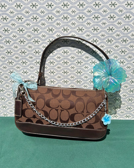 Vintage Coach Demi Hampton Monogram Shoulder Bag