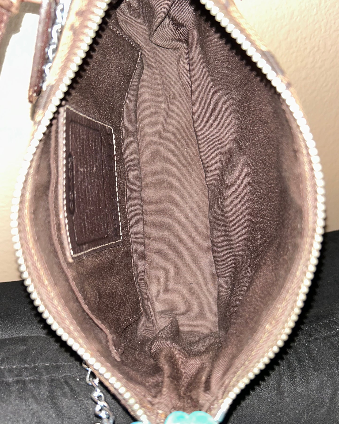 Vintage Coach Demi Hampton Monogram Shoulder Bag